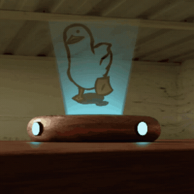 Bird Projected On Wood GIF
