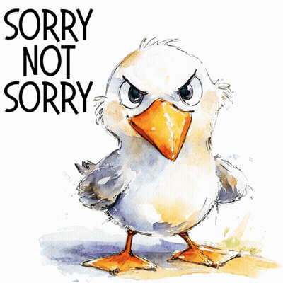 Bird Saying Sorry Not Sorry GIF