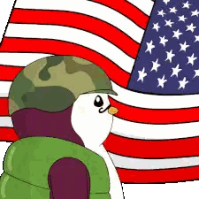 Bird Wearing Military Helmet Sticker