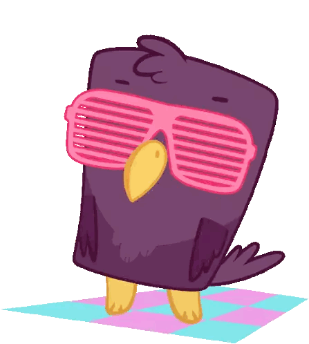 Bird Wearing Pink Sunglasses Sticker
