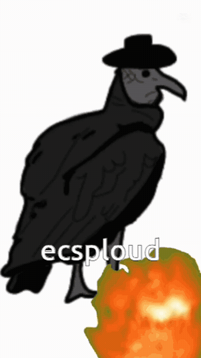 Bird With Ecsploud Written Below GIF