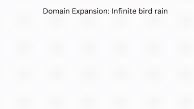 Bird With Horns Domain Expansion Infinite Bird Rain GIF