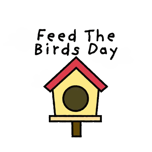 Birdhouse Feed The Birds Day Sticker