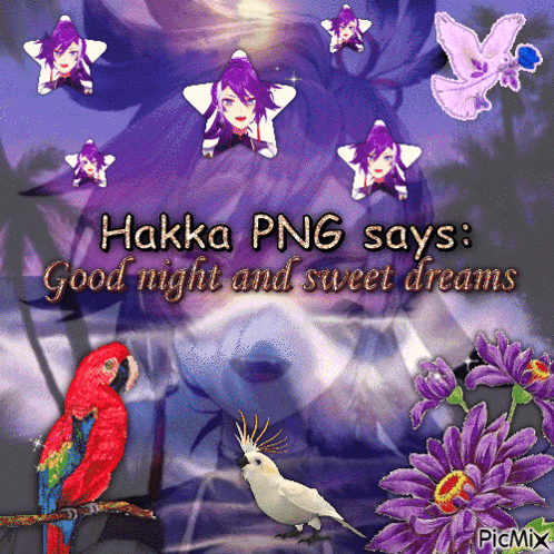 Birds And Flowers Good Night GIF
