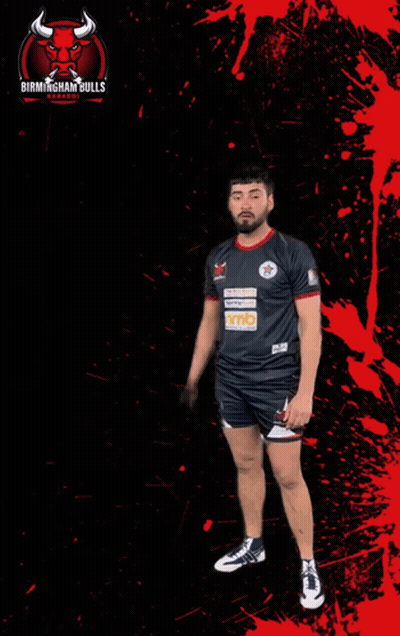 Birmingham Bulls Man In Black Shirt Shorts GIF