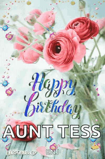 Birthday Aunt Tess Greeting Card GIF