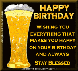 Birthday Beer Birthday Cheers GIF
