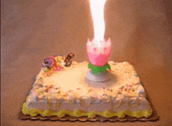 Birthday Cake Flower Candle
