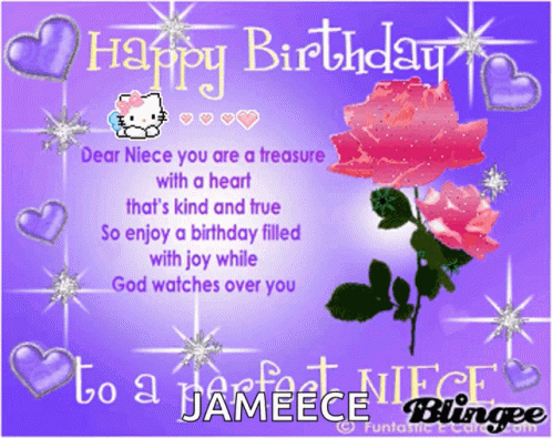 Birthday Cake With Balloons And Message GIF