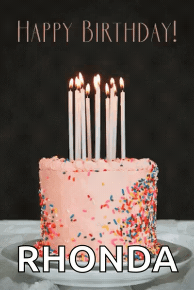 Birthday Cake With Candles And Sprinkles GIF