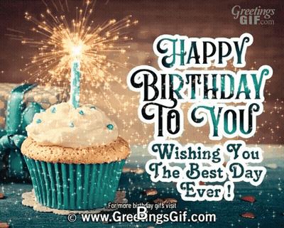 Birthday Cake With Candles Saying Happy Birthday GIF