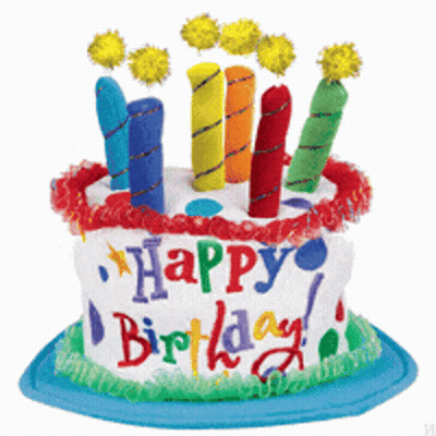 Birthday Cake With Candles Saying Happy Birthday