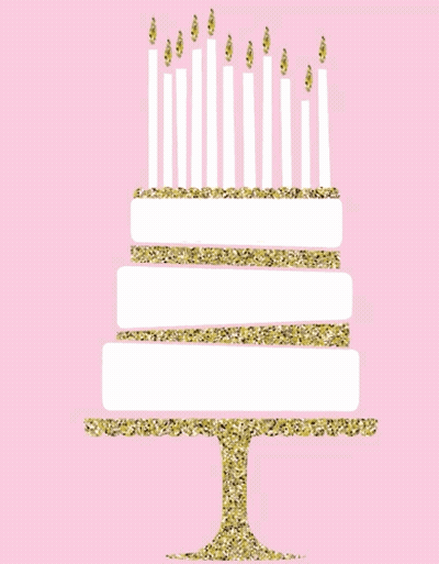 Birthday Cake With Candles Saying Happy Birthday To You GIF