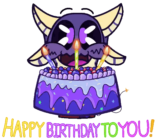 Birthday Cake With Happy Birthday To You Sticker