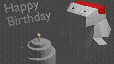 Birthday Cake With Lit Candle And Happy Birthday GIF
