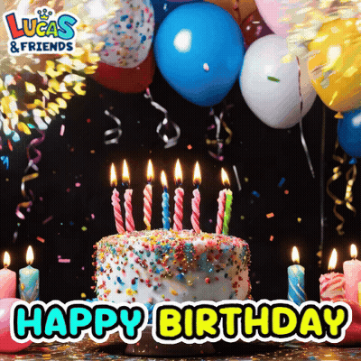 Birthday Cake With Lit Candles GIF
