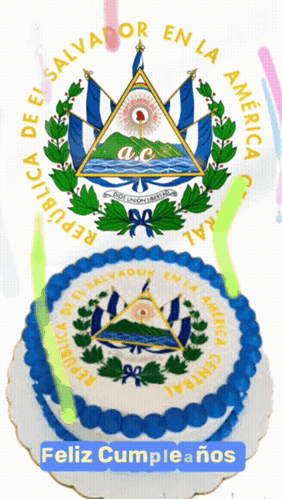 Birthday Cake With Salvador Crest GIF
