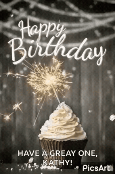 Birthday Cake With Slice Taken Out GIF