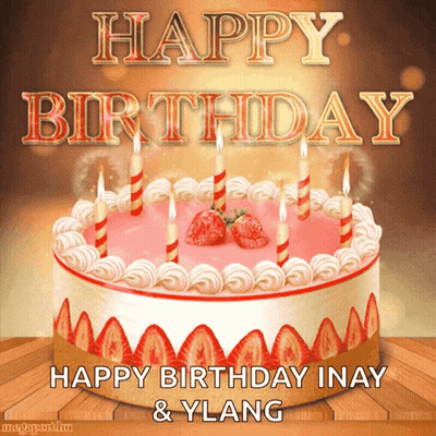Birthday Cake With Strawberries Happy Birthday Inay & Ylang