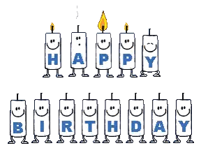 Birthday Candles With Happy Birthday Sticker