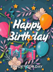 Birthday Card Aesthetic Party Animated Design GIF
