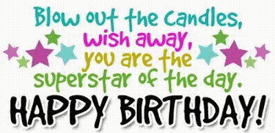 Birthday Card Blow Out Candles Wish Away Superstar GIF