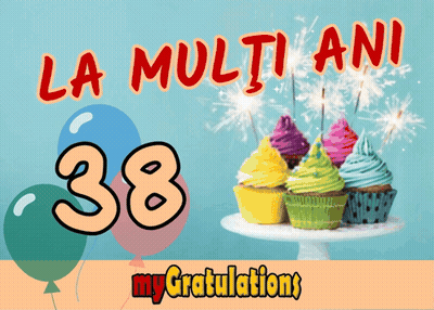 Birthday Card Cupcakes Balloons 38 GIF