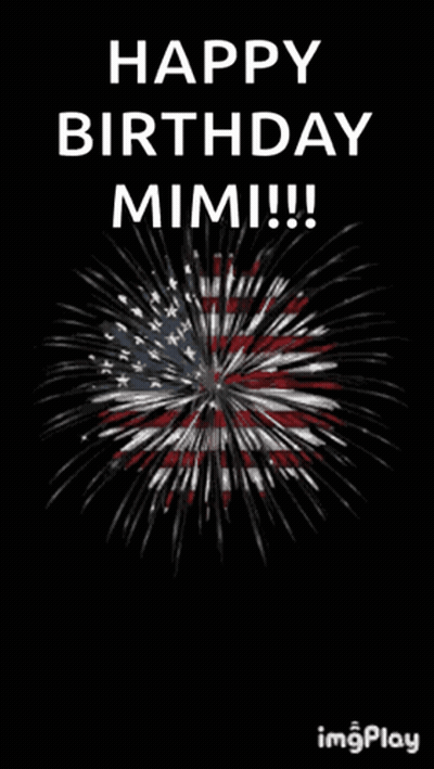Birthday Card Fireworks Happy Birthday Mimi GIF