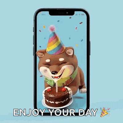 Birthday Card For Uncle Troy And Uncle Roy With Heart In Clouds GIF