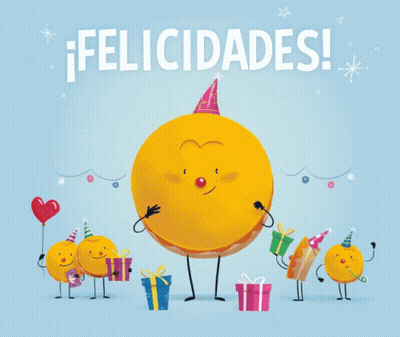Birthday Card Smiley Face Felicidades GIF