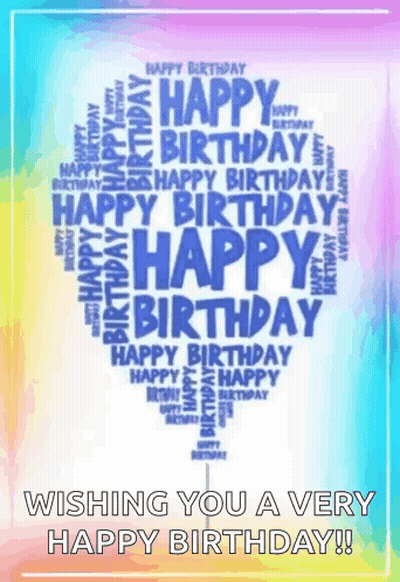 Birthday Card Wishing You A Very Happy Birthday GIF