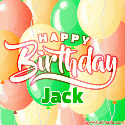 Birthday Card With Balloons Jack GIF