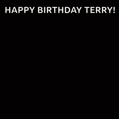 Birthday Card With Bee Saying Happy Birthday Terry GIF