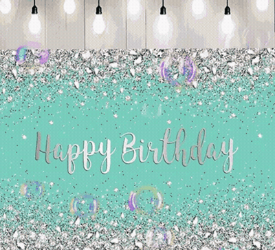 Birthday Card With Bubbles GIF
