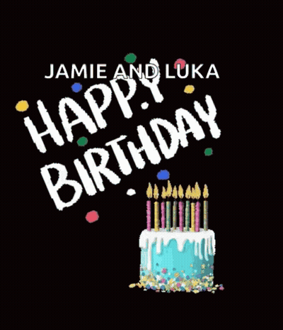 Birthday Card With Cake And Candles Saying Happy Birthday GIF