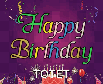Birthday Card With Cake And Candles GIF