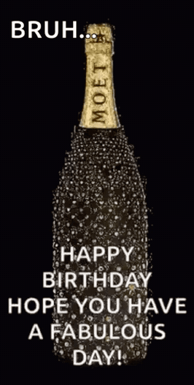 Birthday Card With Chocolate Cake And Candles GIF
