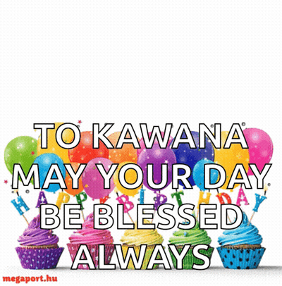 Birthday Card With Cupcakes And Balloons GIF