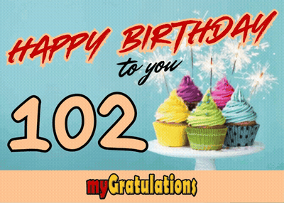 Birthday Card With Cupcakes And Sparklers Saying Happy Birthday To You 102 GIF