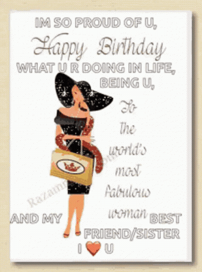 Birthday Card With Gold Balloons God Bless You GIF