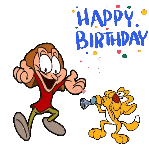 Birthday Card With Lion And Character Sticker