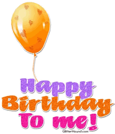 Birthday Card With Orange Balloon Sticker