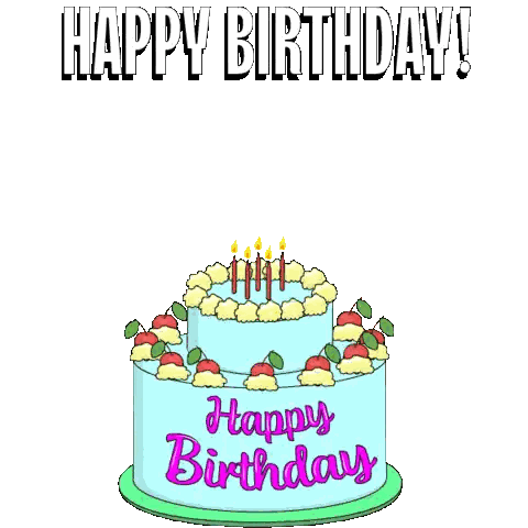 Birthday Card With Penguin On Cake Sticker
