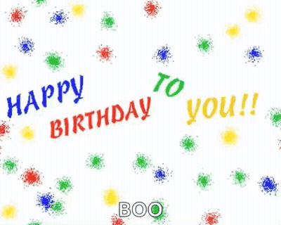 Birthday Card With Two Balloons Happy Birthday Boo GIF