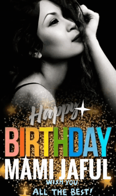 Birthday Card With Woman GIF