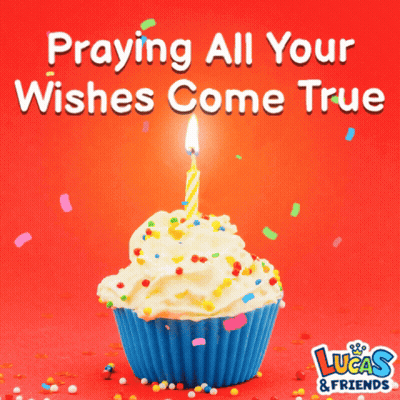 Birthday Cupcake With Lit Candle GIF