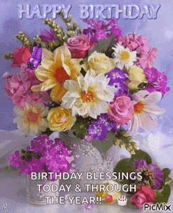 Birthday Flowers GIF