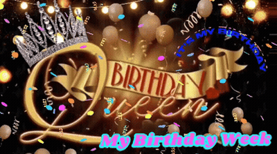 Birthday Greeting With Crown And Birthday Queen Banner GIF