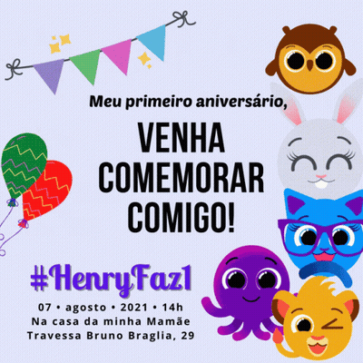 Birthday Invitation Saying Henry Fazl GIF