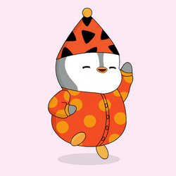 Birthday Month Excited Penguin GIF